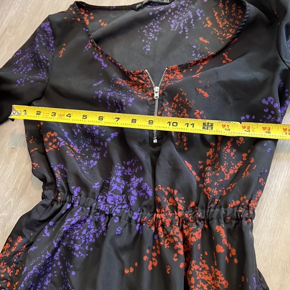 #16 Zara Trafaluc Collection Zipper Splatter Dress/Tunic - Picture 6 of 9